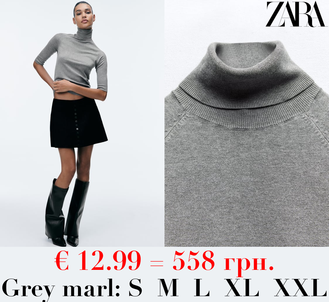 HIGH NECK KNIT SWEATER