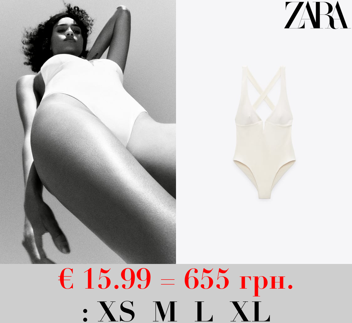 SWIMSUIT WITH CROSSOVER STRAPS