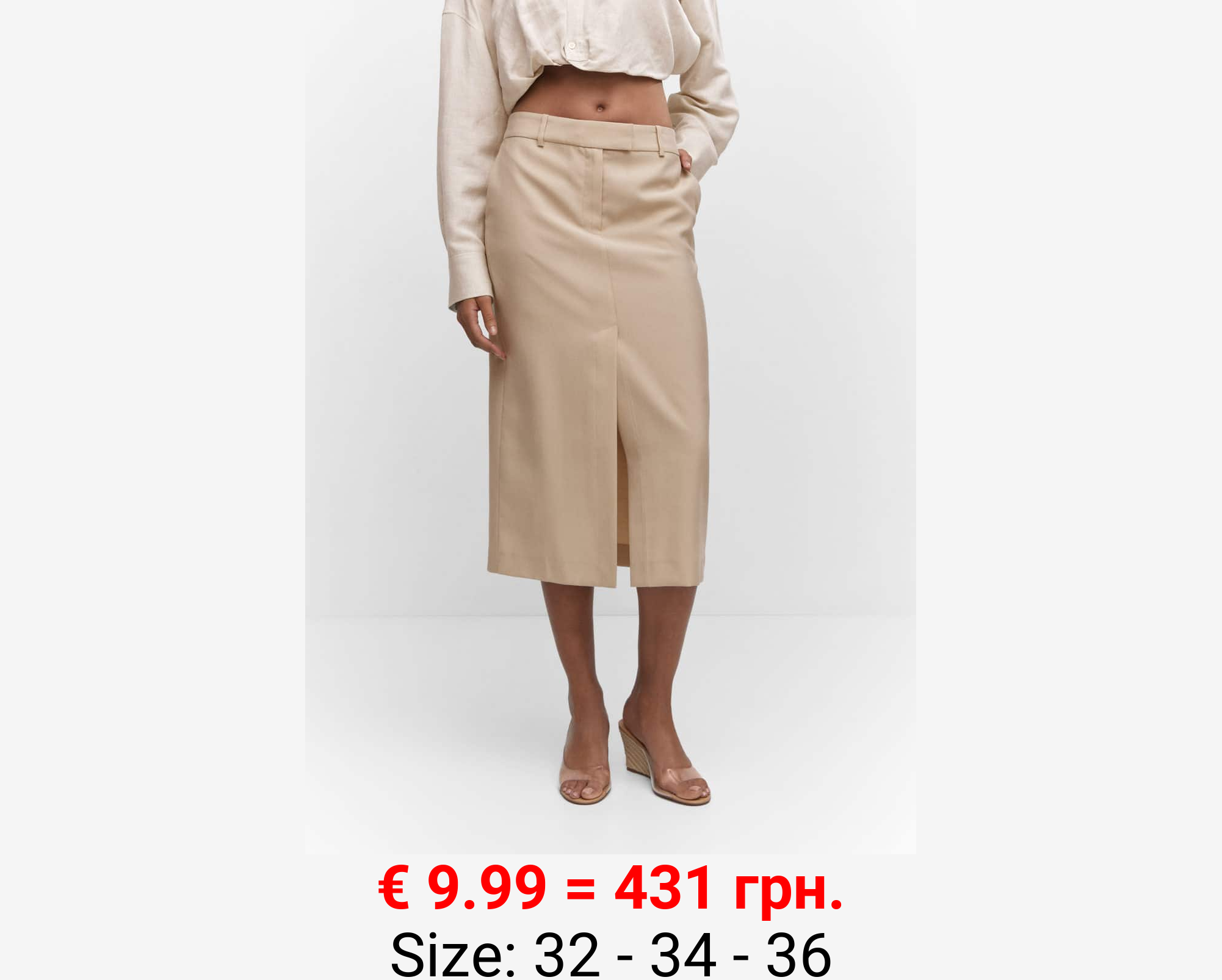 Falda lyocell abertura