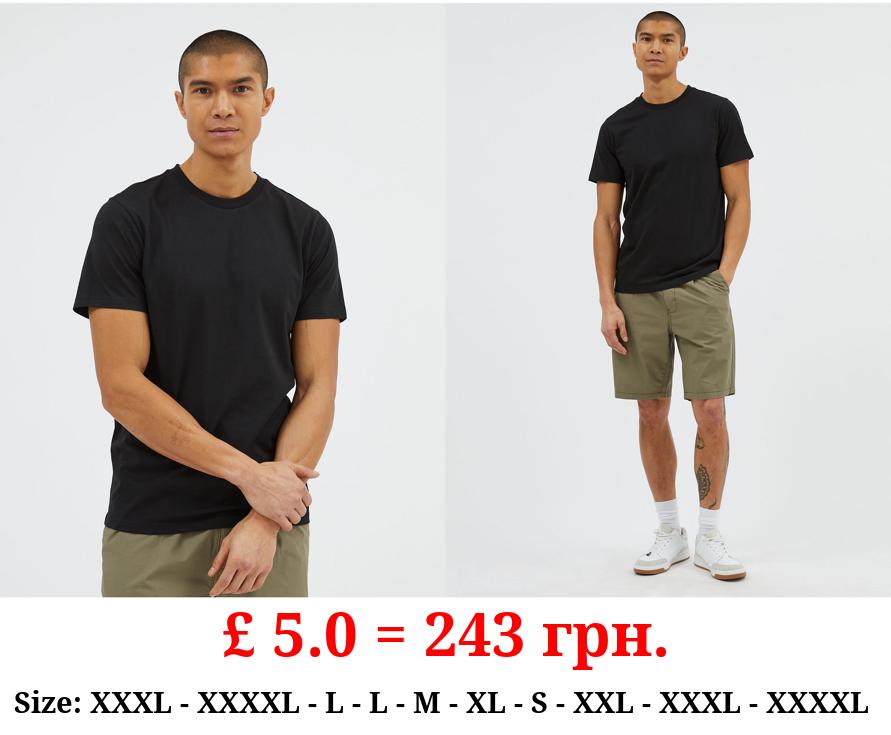 Black Plain Slim Fit T-Shirt