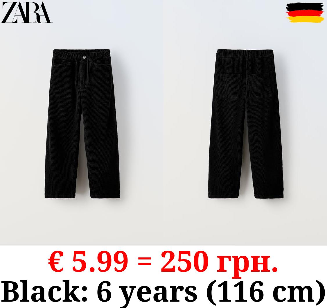 STRAIGHT FIT CORDUROY TROUSERS