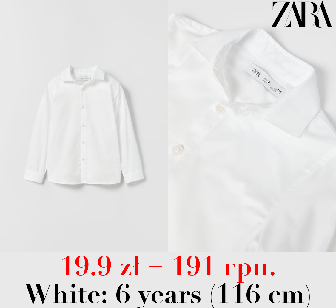 DRESS SHIRT WITH SPREAD COLLAR