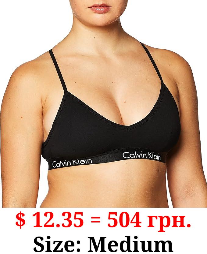 Calvin Klein Women's Motive Cotton Lightly Lined Bralette