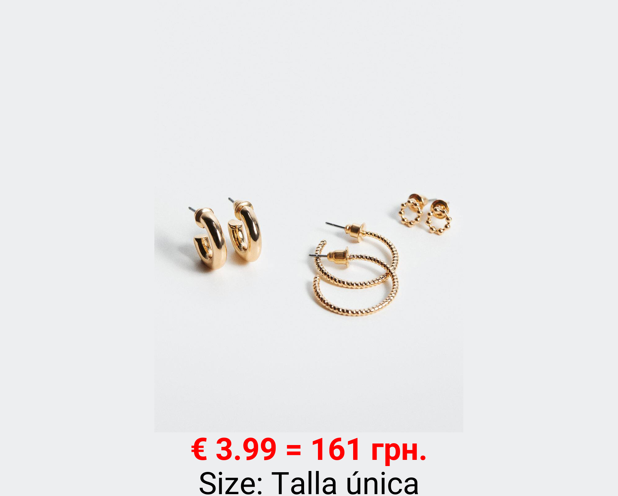 Pack 3 pendientes aros