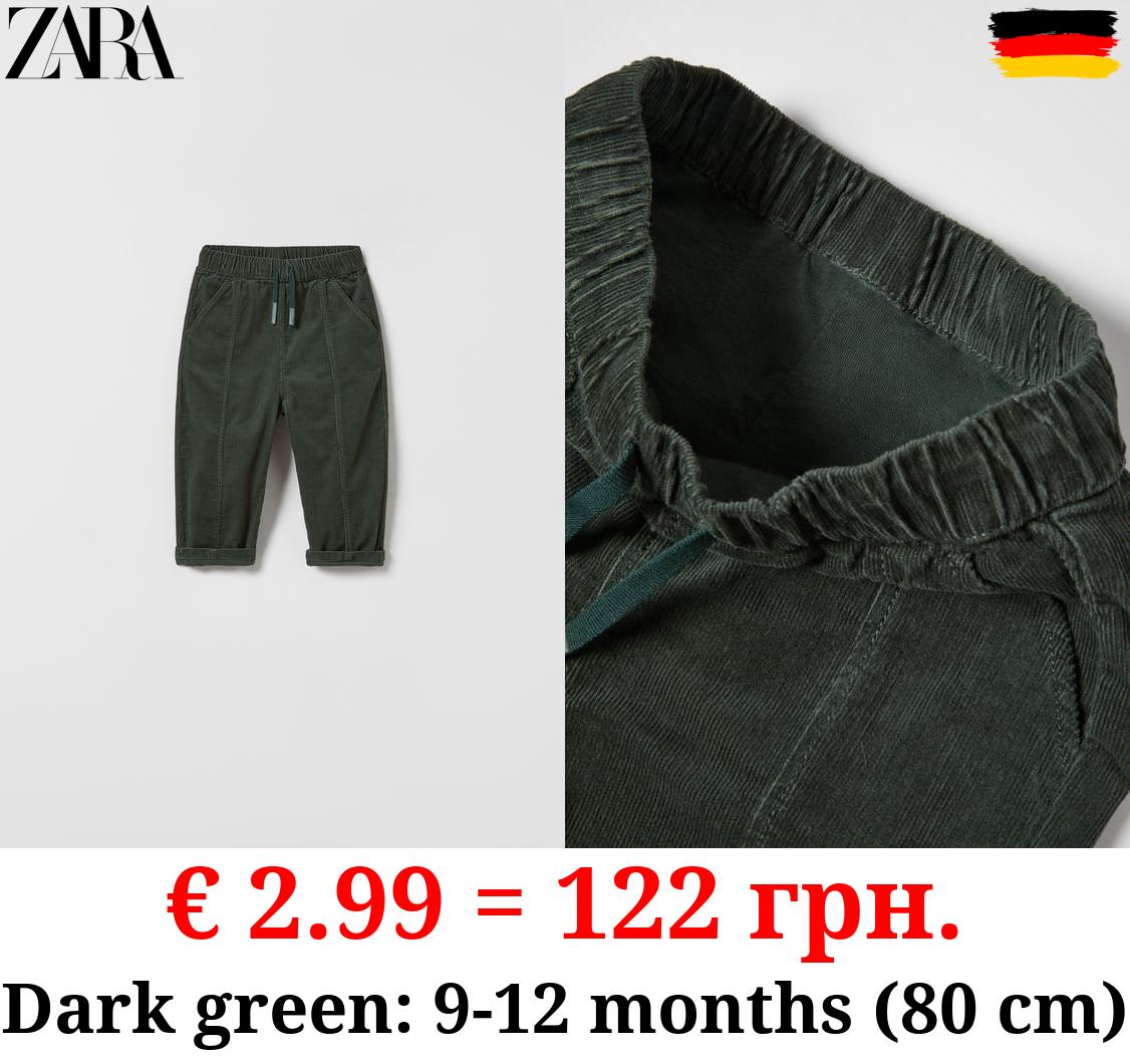 LINED NEEDLECORD TROUSERS