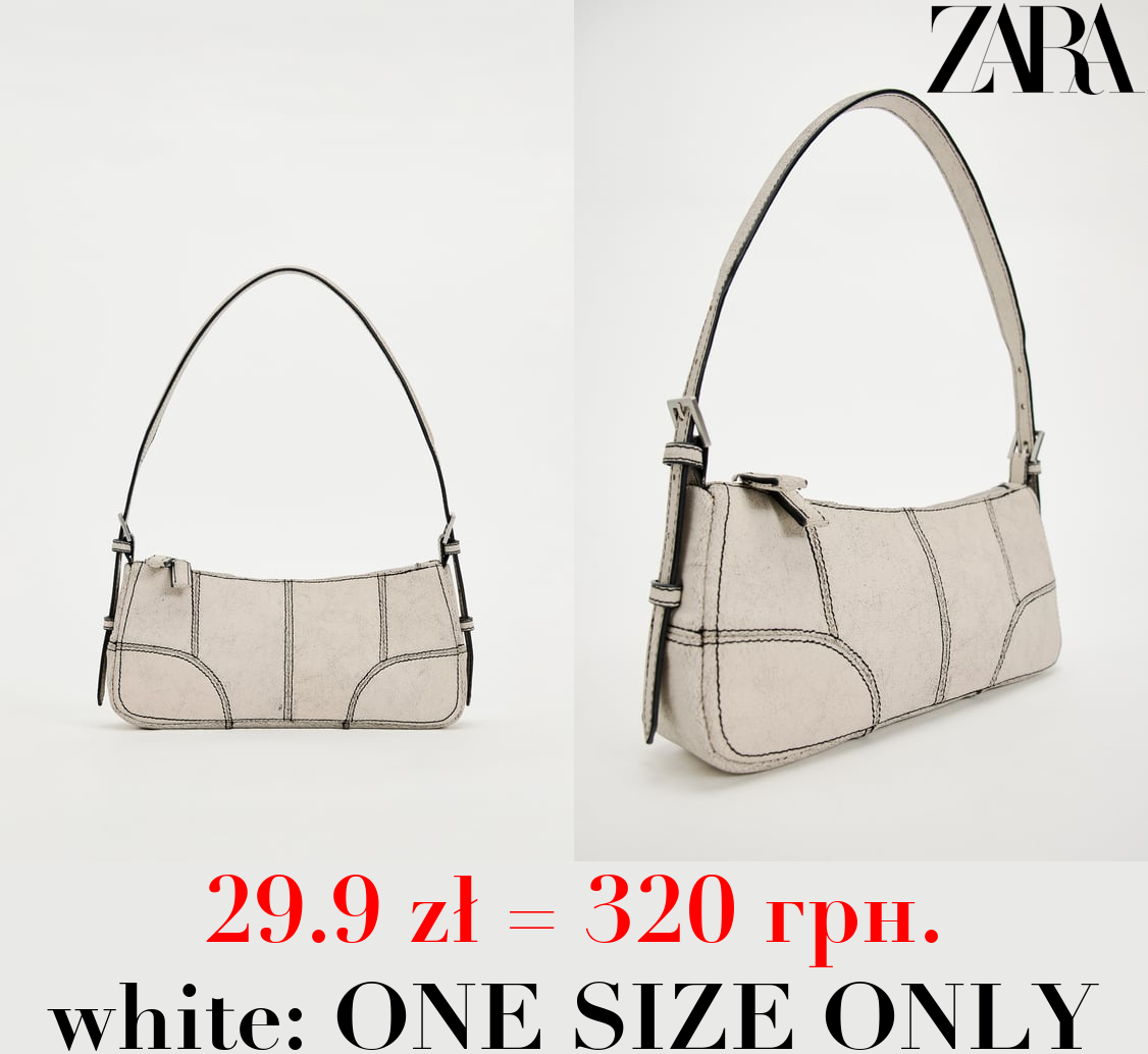 CRACKLED-EFFECT MINI SHOULDER BAG