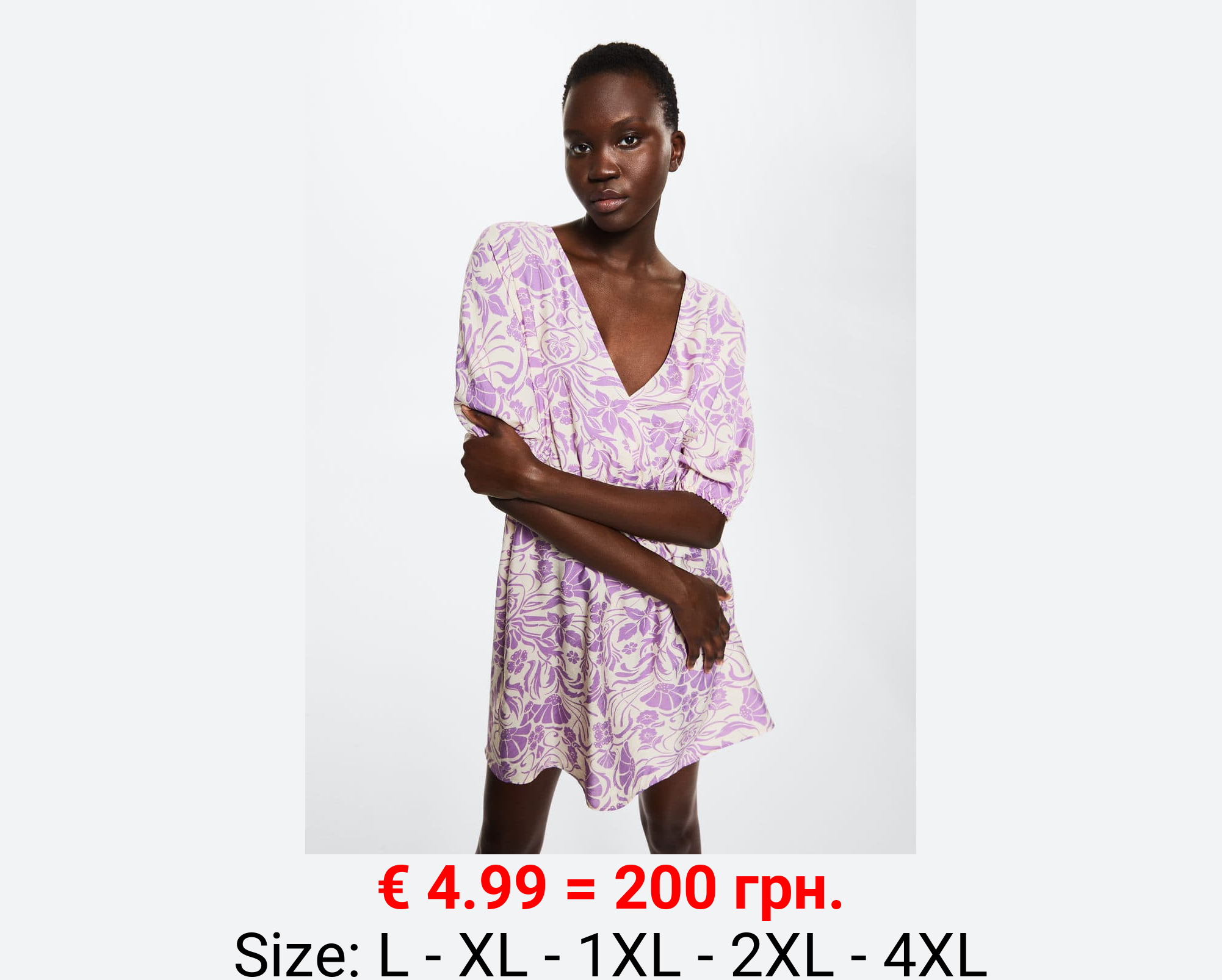 Vestido fluido estampado