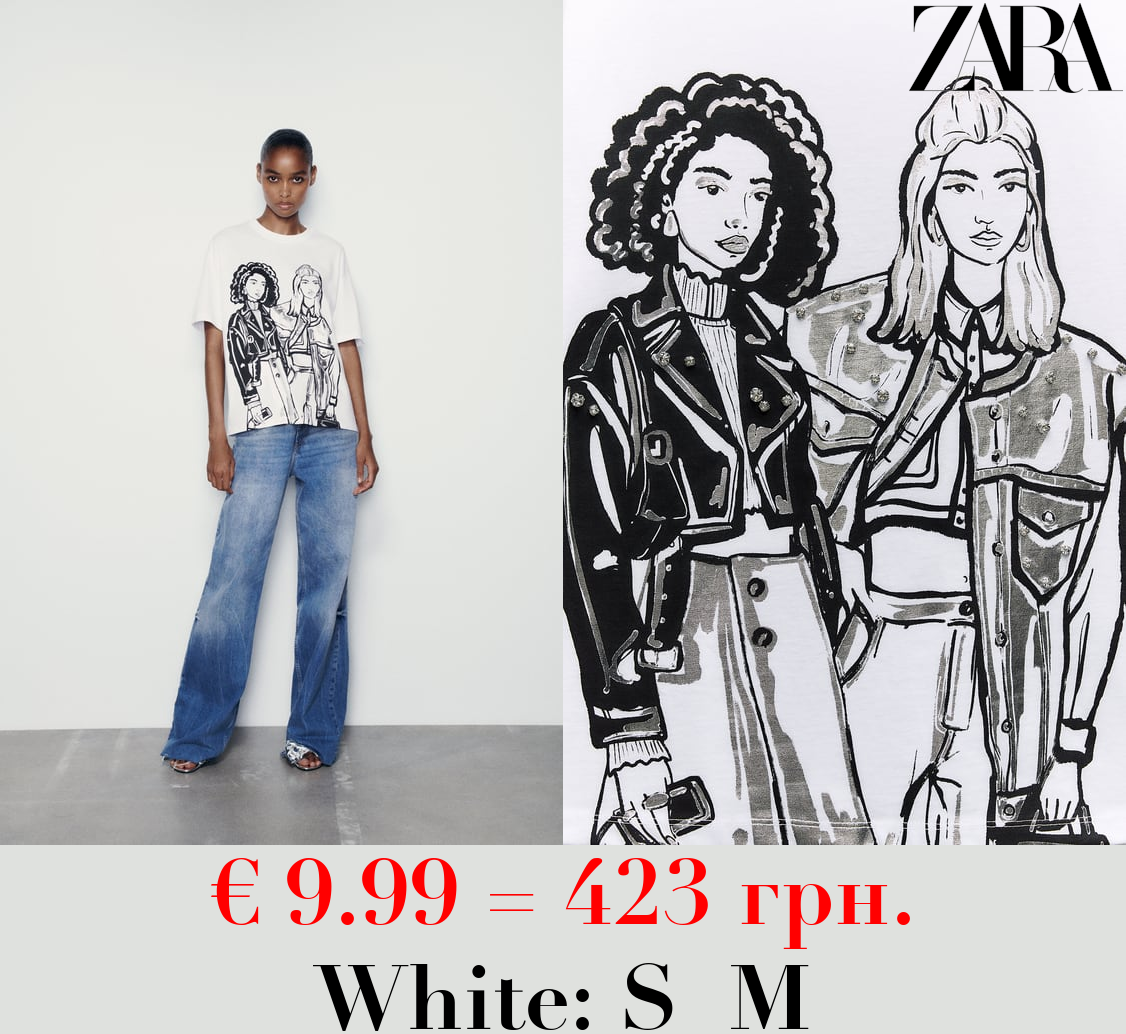 GIRLS T-SHIRT WITH RHINESTONES