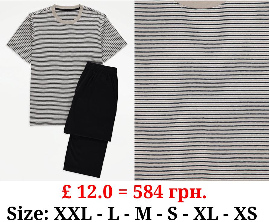 Striped Jersey Short Sleeve Pyjamas