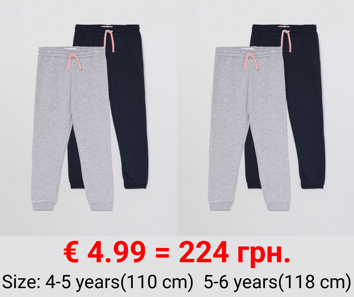 Pack of 2 pairs of basic tracksuits bottoms