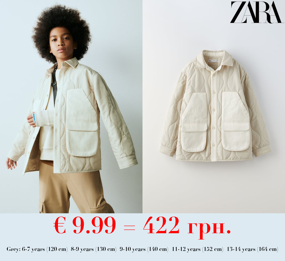 CONTRAST QUILTED OVERSHIRT