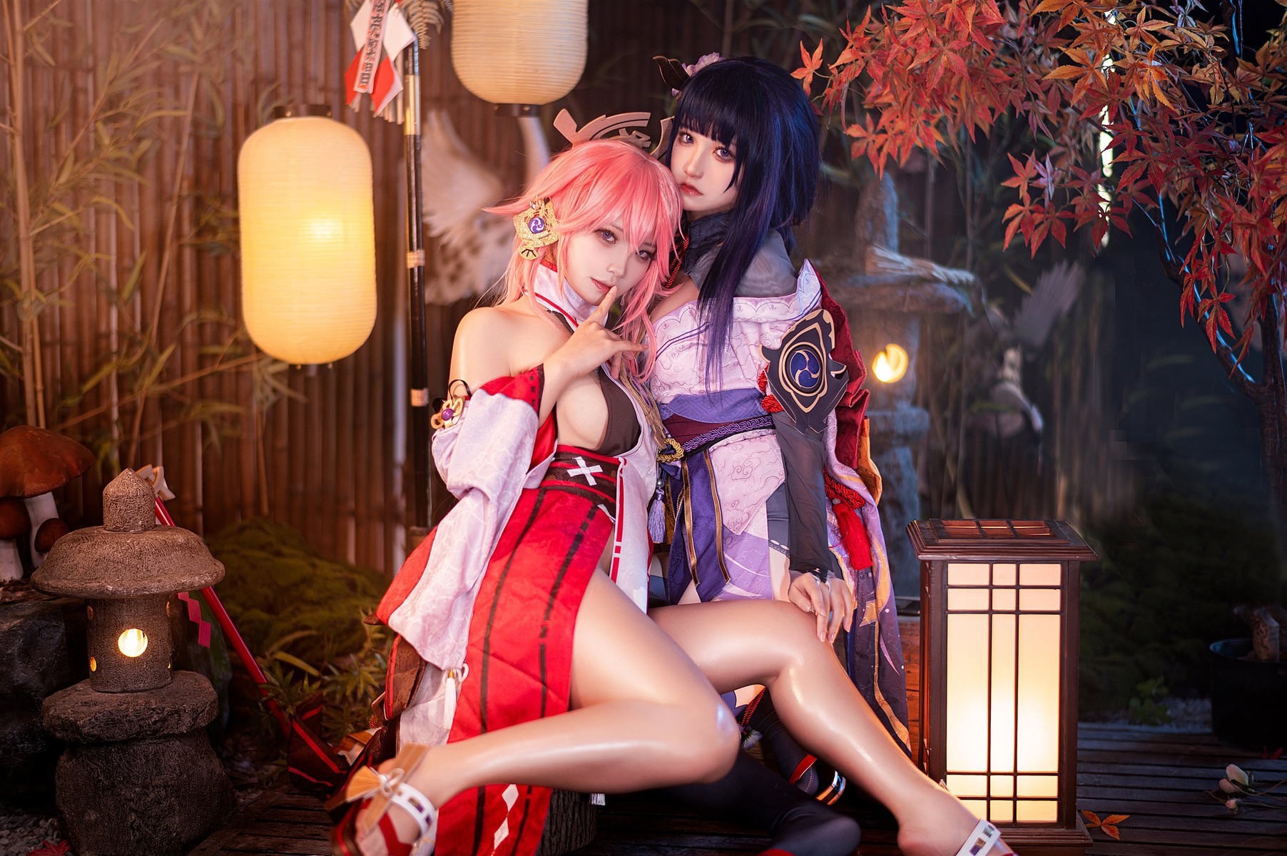 Cosplay 伊喵君 景三 八重 雷神 双倍快乐 30
