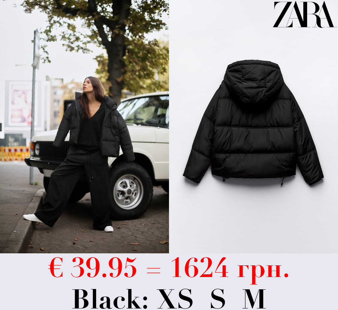 WATER AND WIND PROTECTION CROPPED PUFFER ANORAK