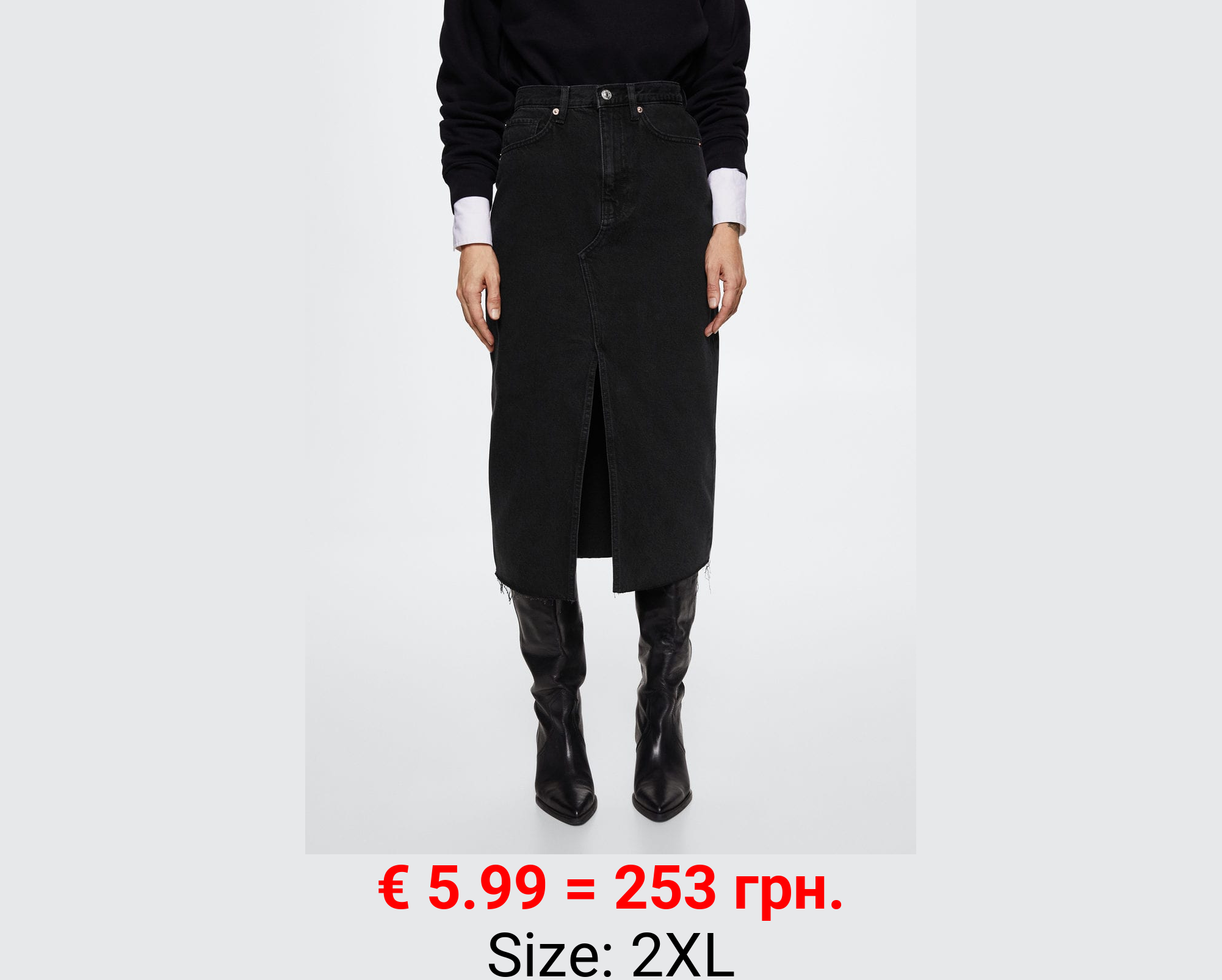 Falda vaquera abertura