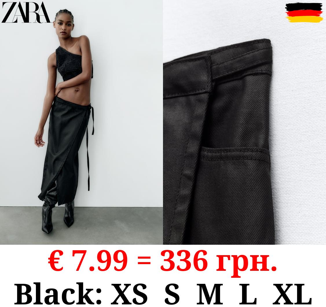 TRF DENIM COATED SKIRT