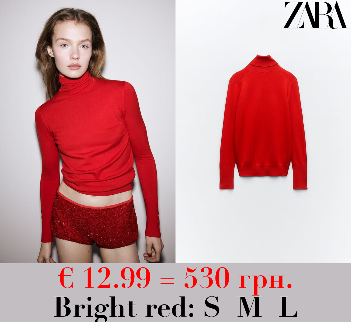 BASIC HIGH NECK KNIT SWEATER