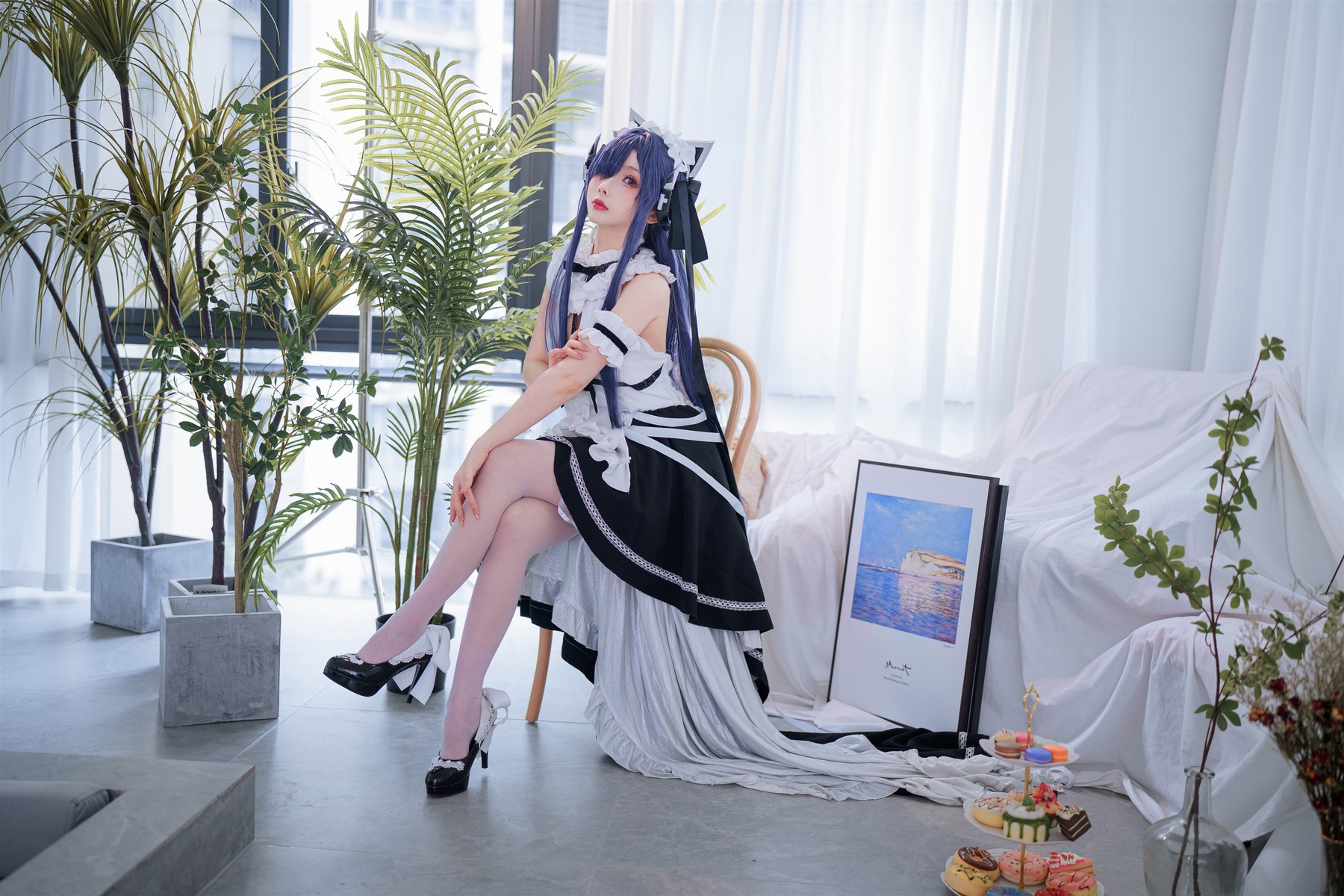 Cosplay rioko凉凉子 肉扣热热子 奥古斯特 女仆装 1