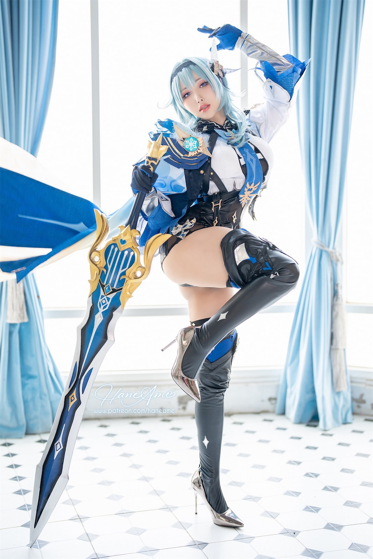 雨波HaneAme Cosplay Eula Lawrence Genshin Impact 5