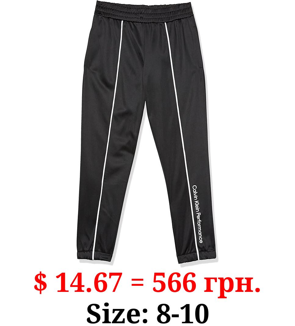 Calvin Klein Girls' Performance Sport Jogger Sweatpants with Rib Cuffs and Waistband