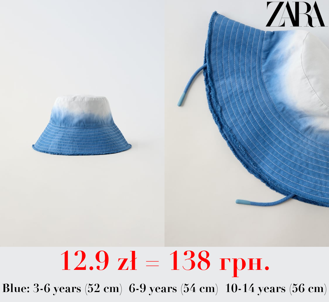 FRAYED TIE-DYE BUCKET HAT