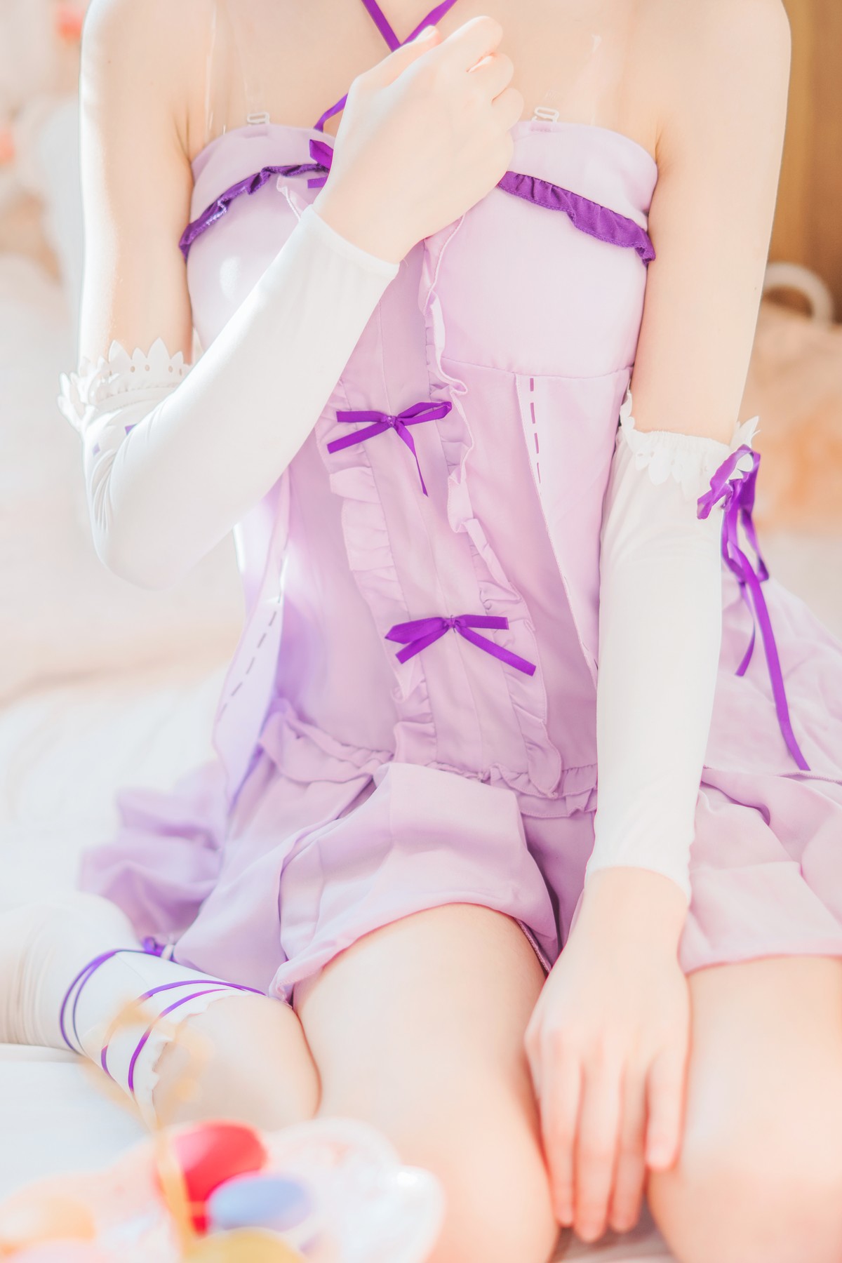 Cosplay 桜桃喵 蕾姆睡裙 11