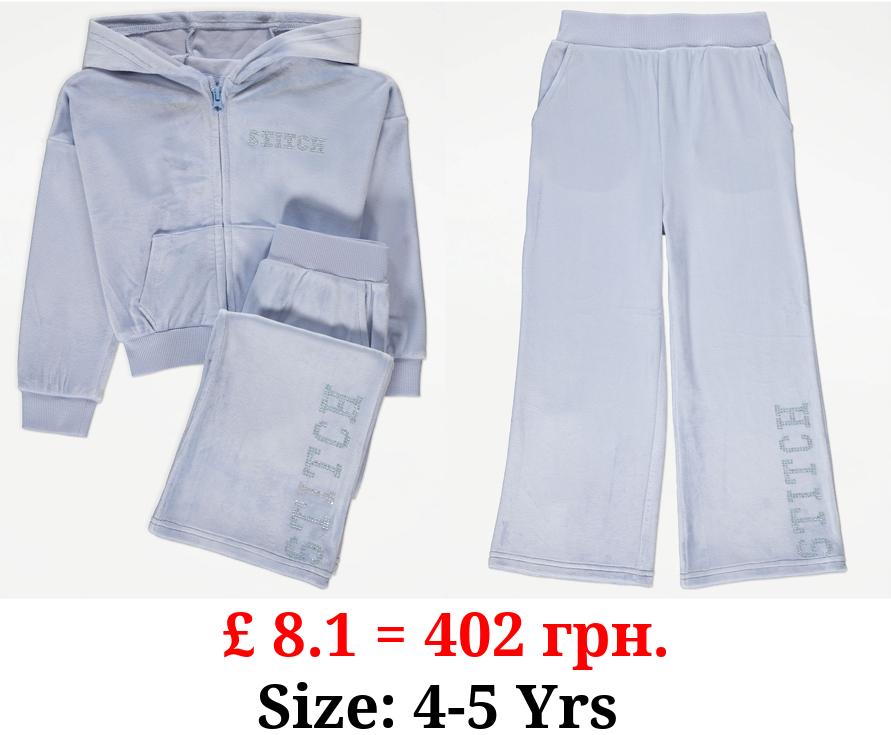 Disney Lilo & Stitch Zip Up Hoodie and Joggers Outfit