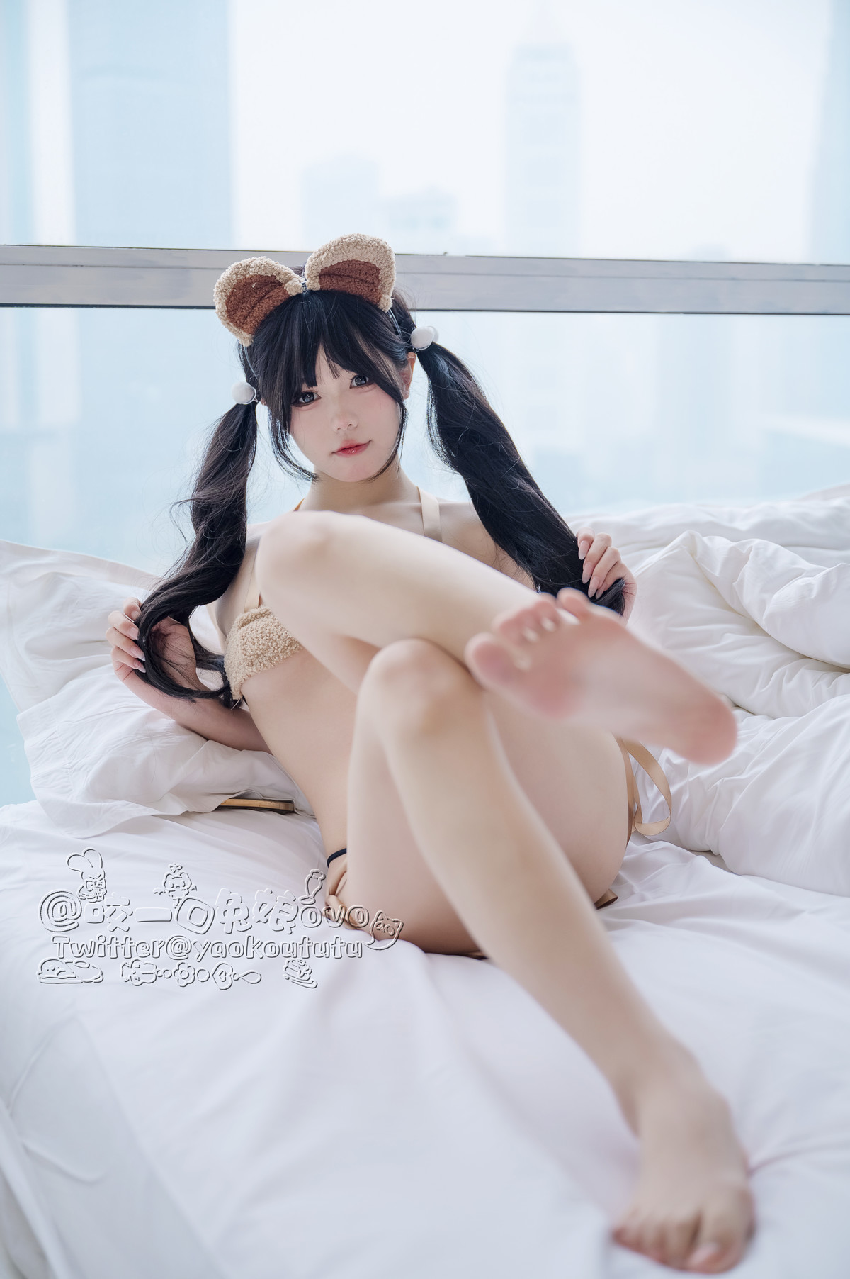 Cosplay 黏黏团子兔 小熊睡衣 19