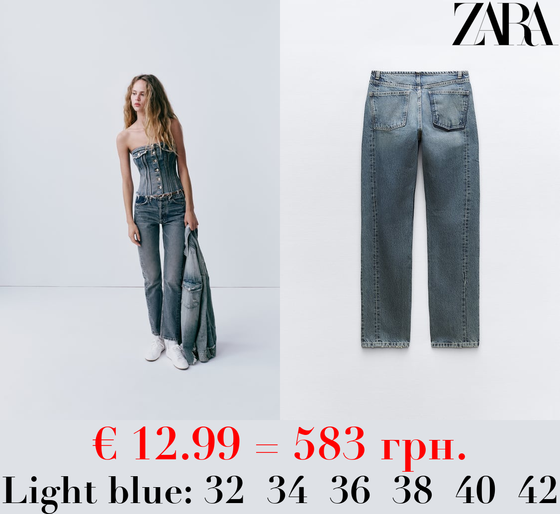TRF STRAIGHT-LEG MID-RISE JEANS