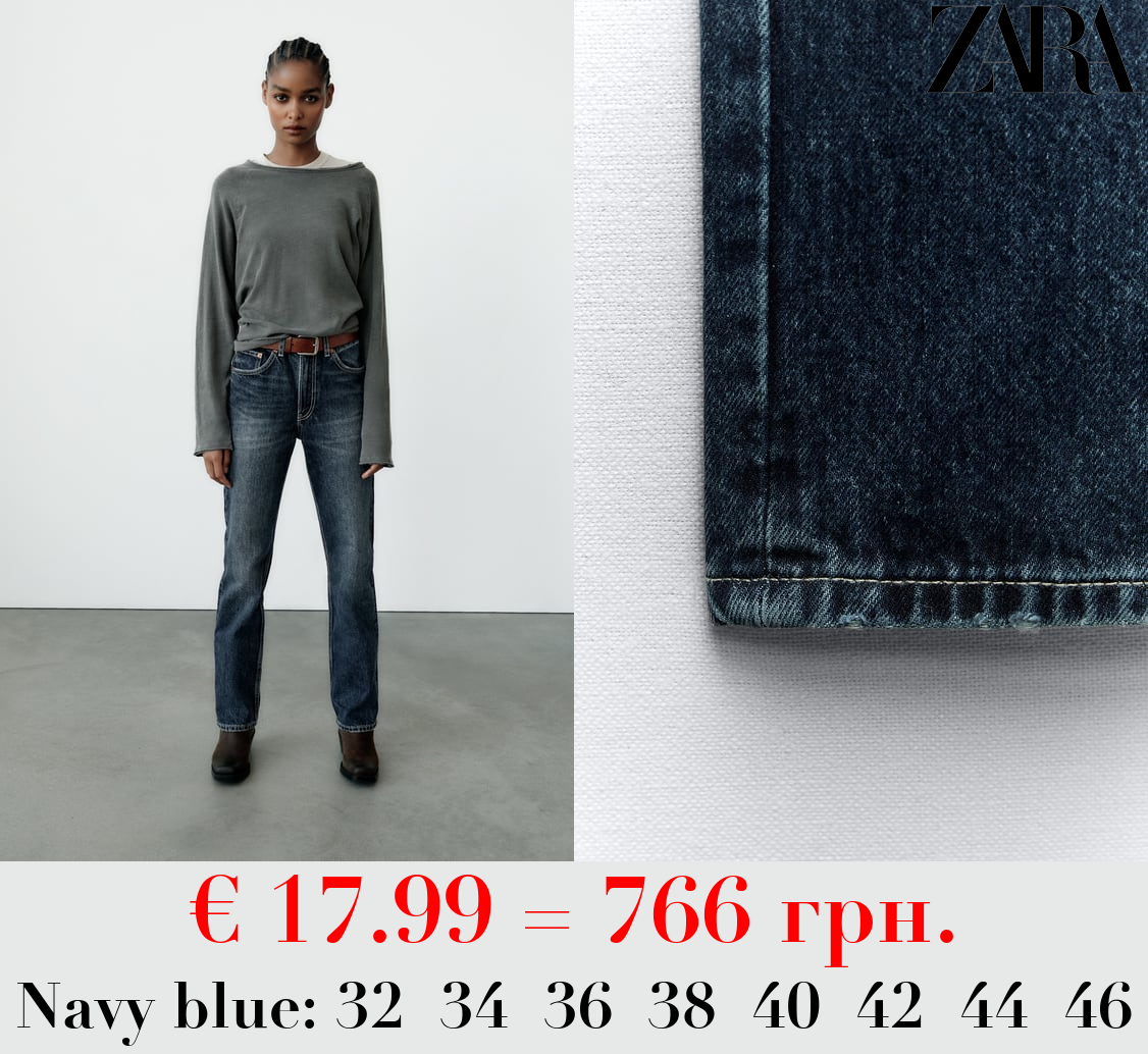 HIGH-RISE STRAIGHT-FIT TRF JEANS