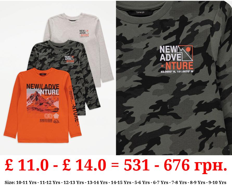 Mountain Explore Long Sleeve Tops 3 Pack