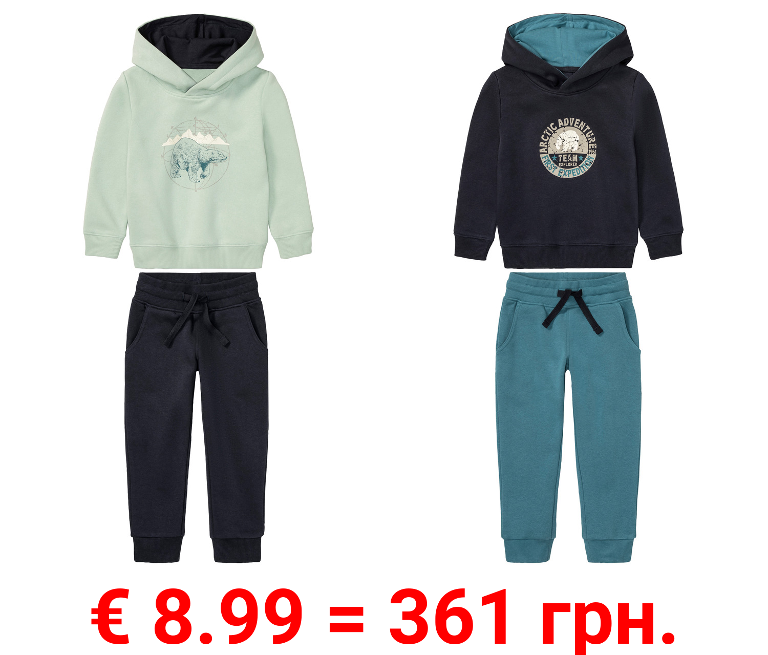 lupilu® Kinder Sweatanzug, 2-teilig, mit Baumwolle