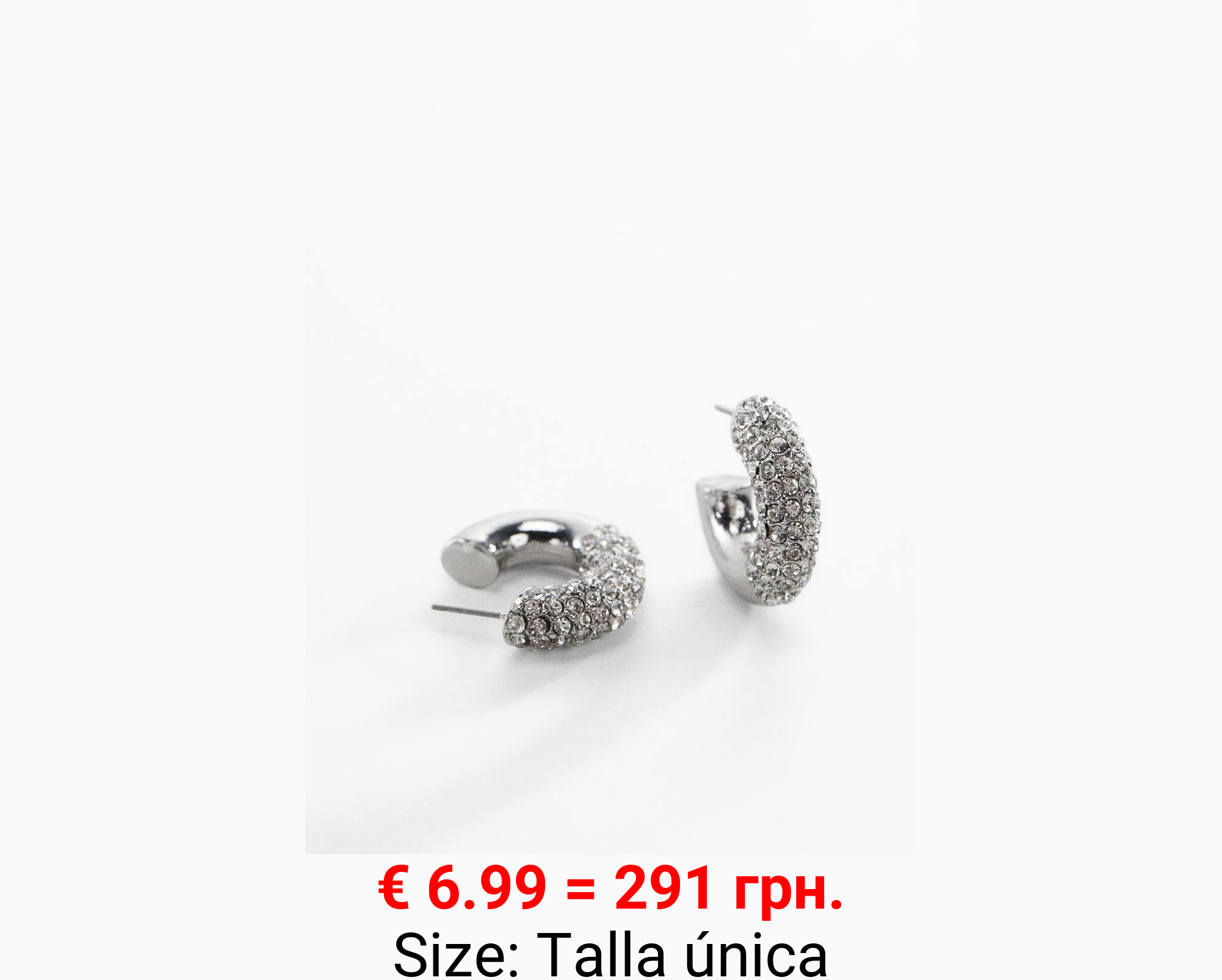 Pendientes aro cristales facetados