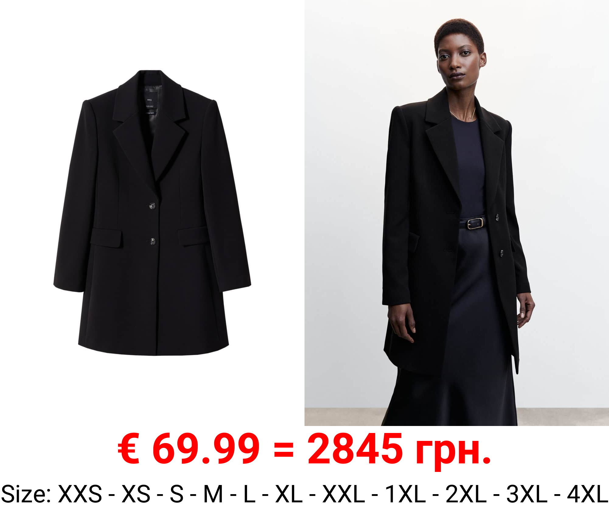 abrigo cruzado entallado