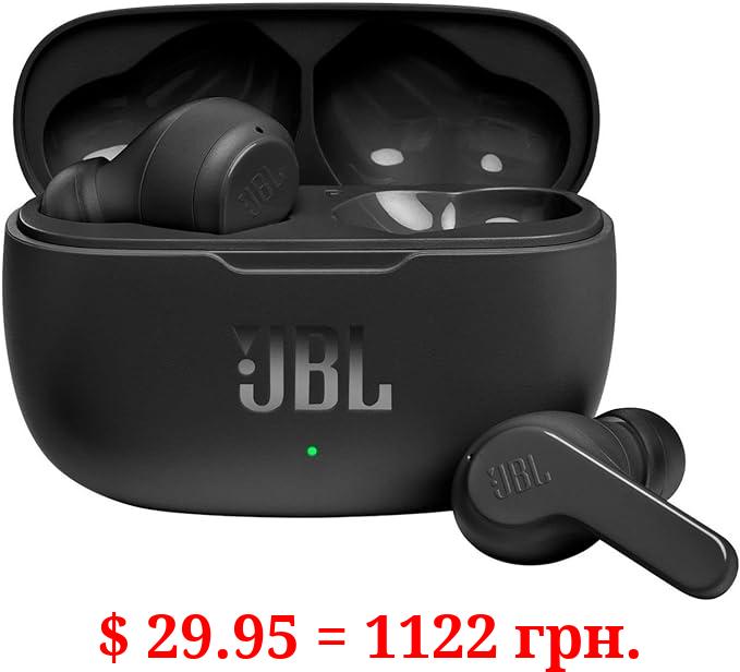 JBL Vibe 200TWS True Wireless Earbuds - Black, Small