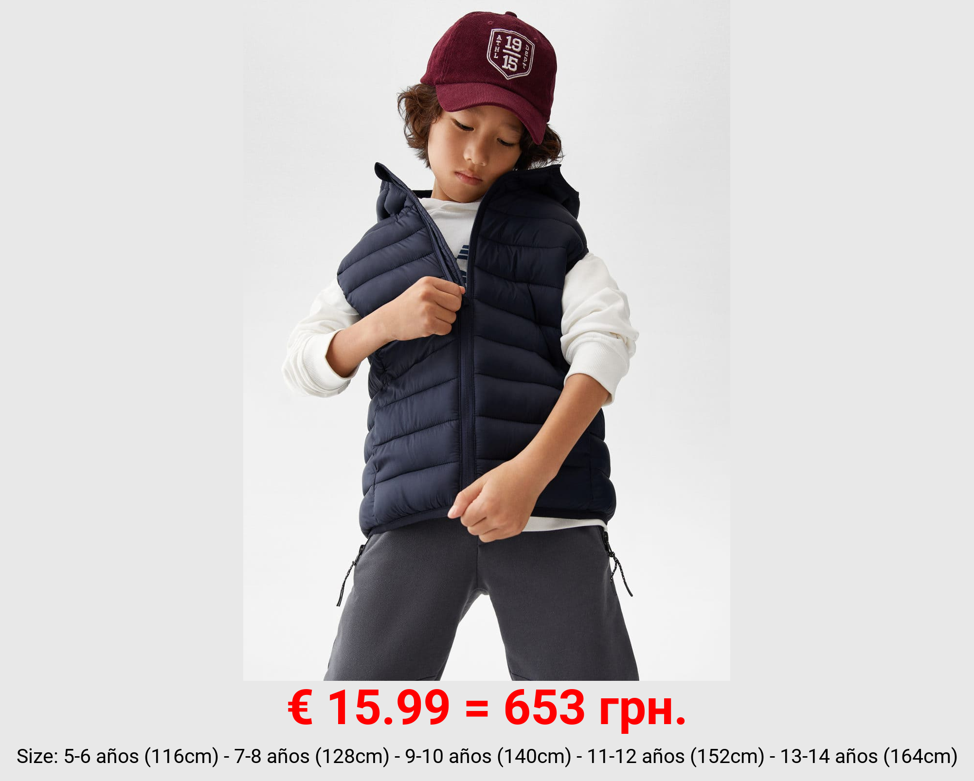 Chaleco acolchado capucha