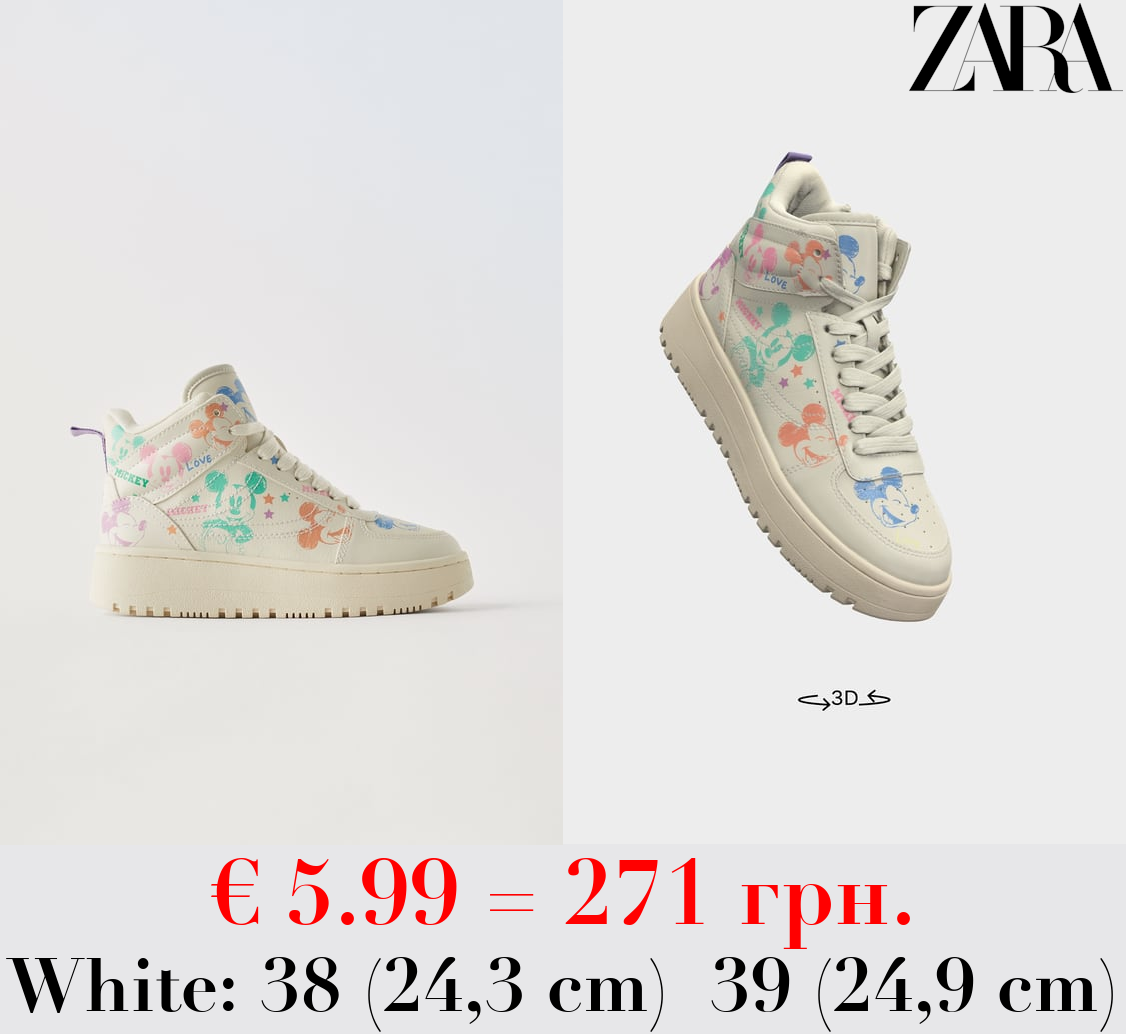 MICKEY MOUSE © DISNEY HIGH-TOP SNEAKERS