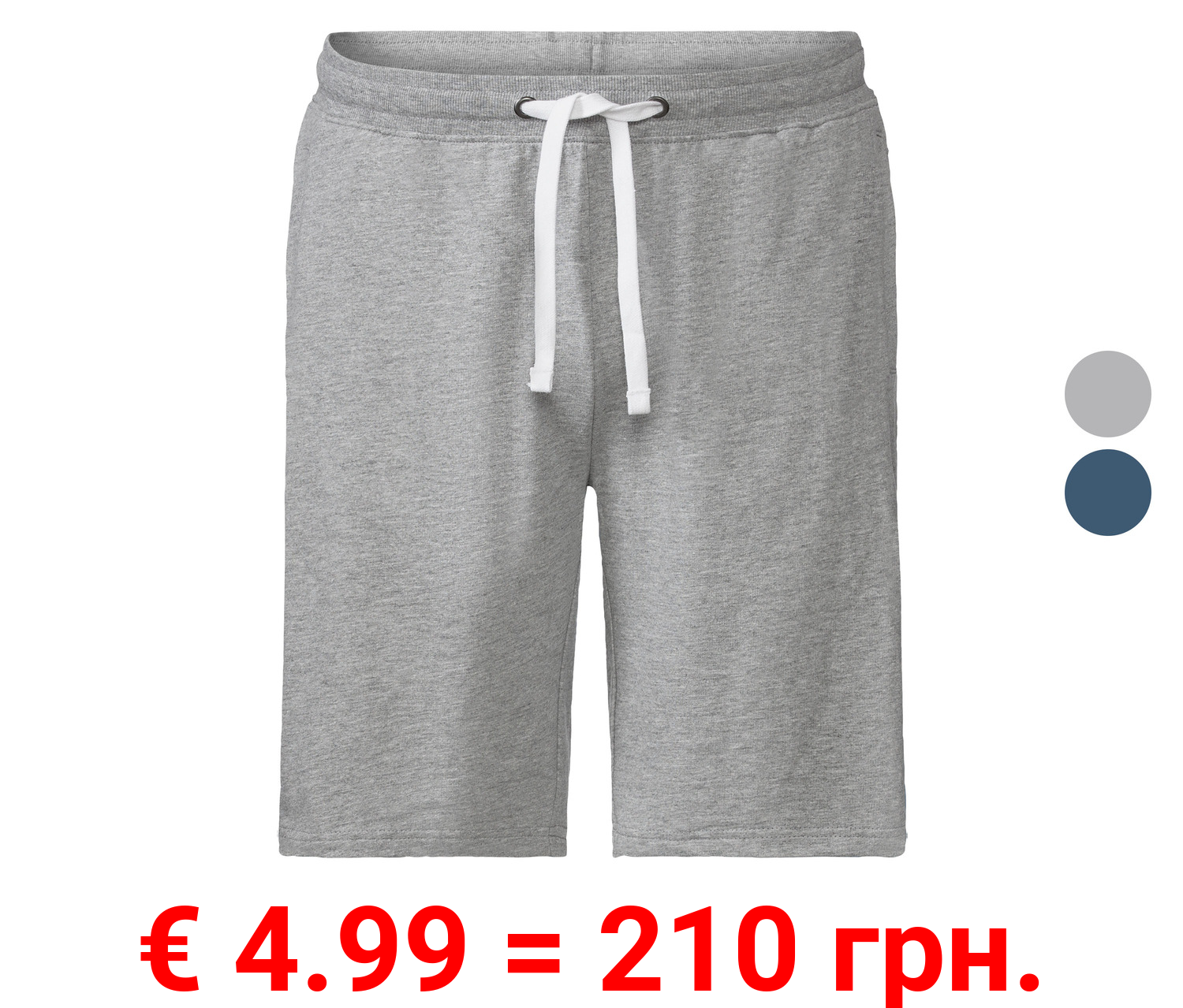 LIVERGY® Herren Sweatshorts mit hohem Baumwollanteil