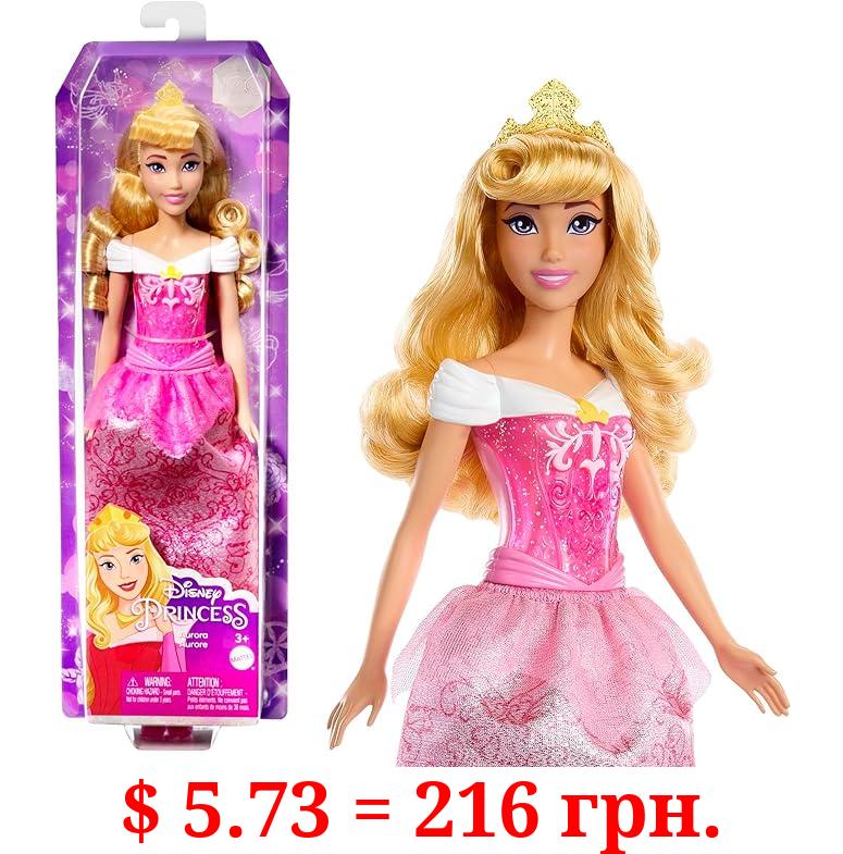 Mattel Disney Princess Dolls, Aurora Sleeping Beauty Posable Fashion Doll with Sparkling Clothing and Accessories, Mattel Disney Movie Toys