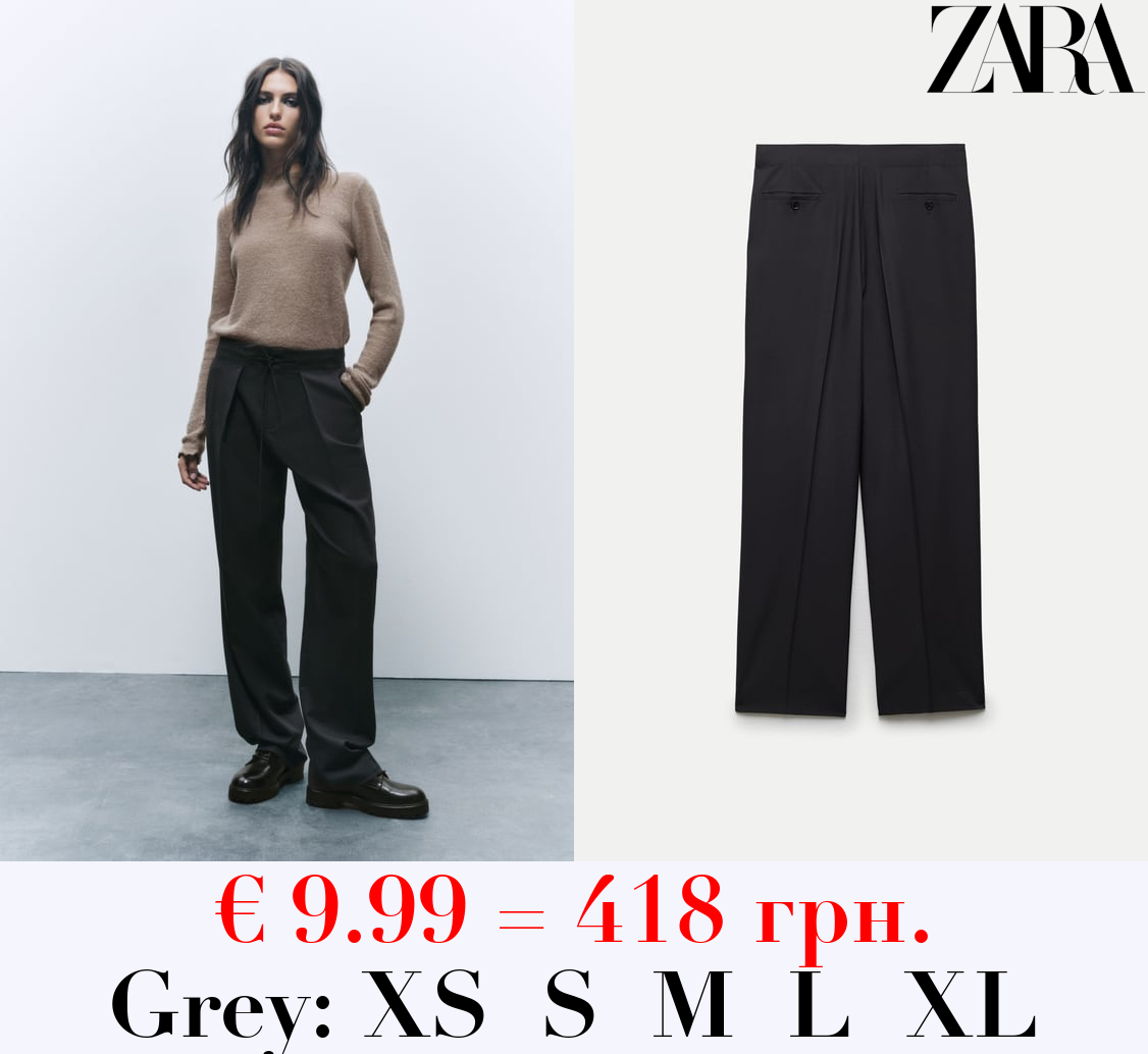 ZW COLLECTION DARTED TROUSERS