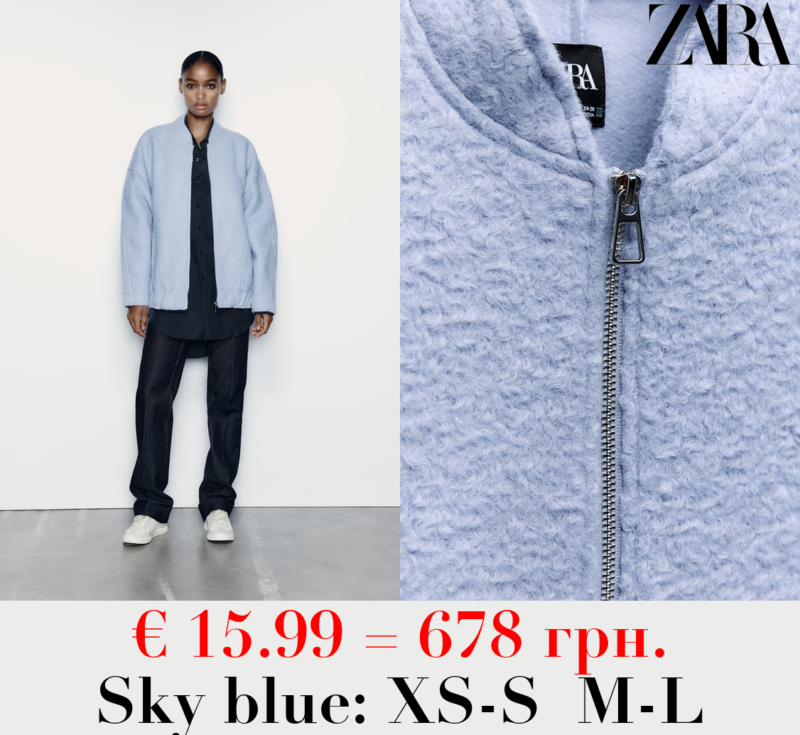 BOUCLÉ OVERSIZE BOMBER JACKET