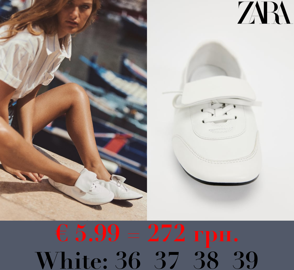 FLAT LACE-UP LEATHER SHOES