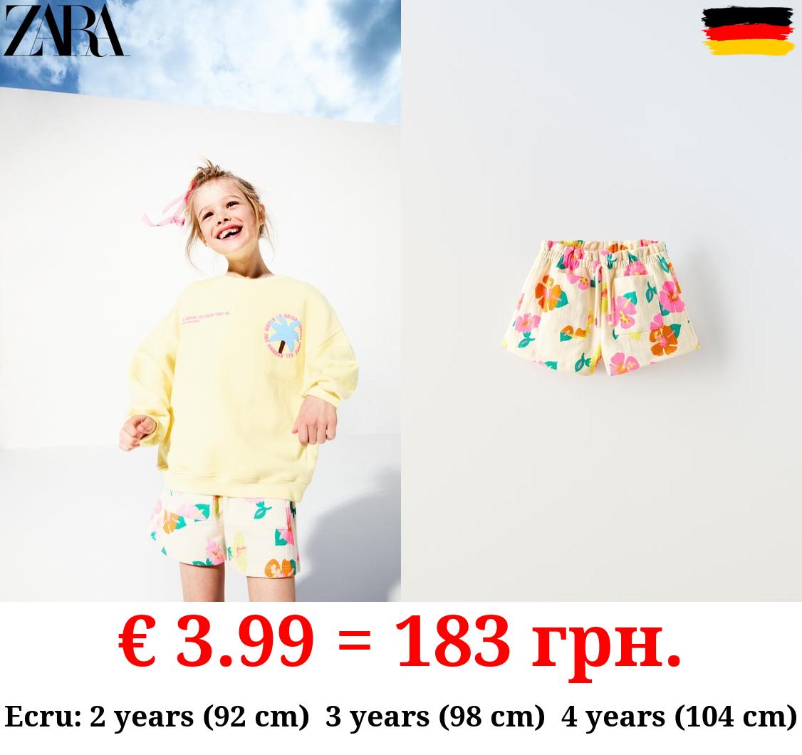 TEXTURED FLORAL BERMUDA SHORTS