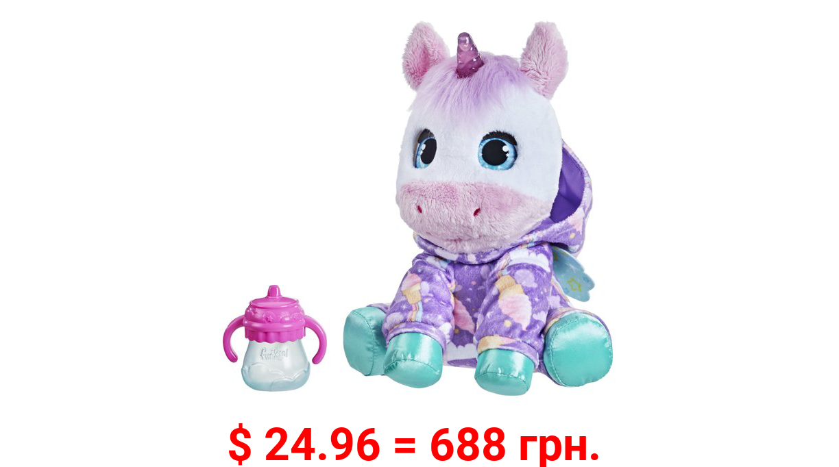 furReal Sweet Jammiecorn Unicorn Interactive Plush Light-Up Toy, 30+ Sounds and Reactions