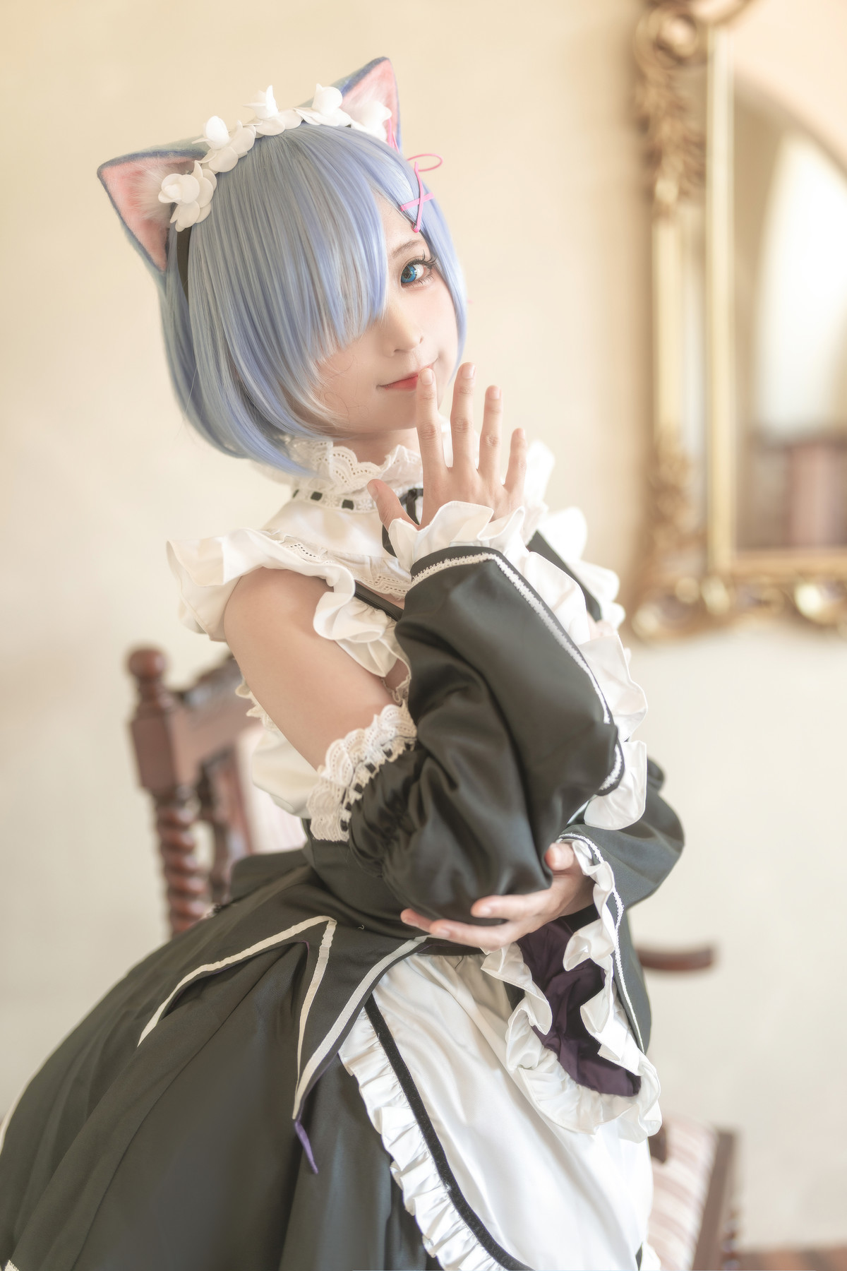 蠢沫沫 Cosplay 雷姆 7