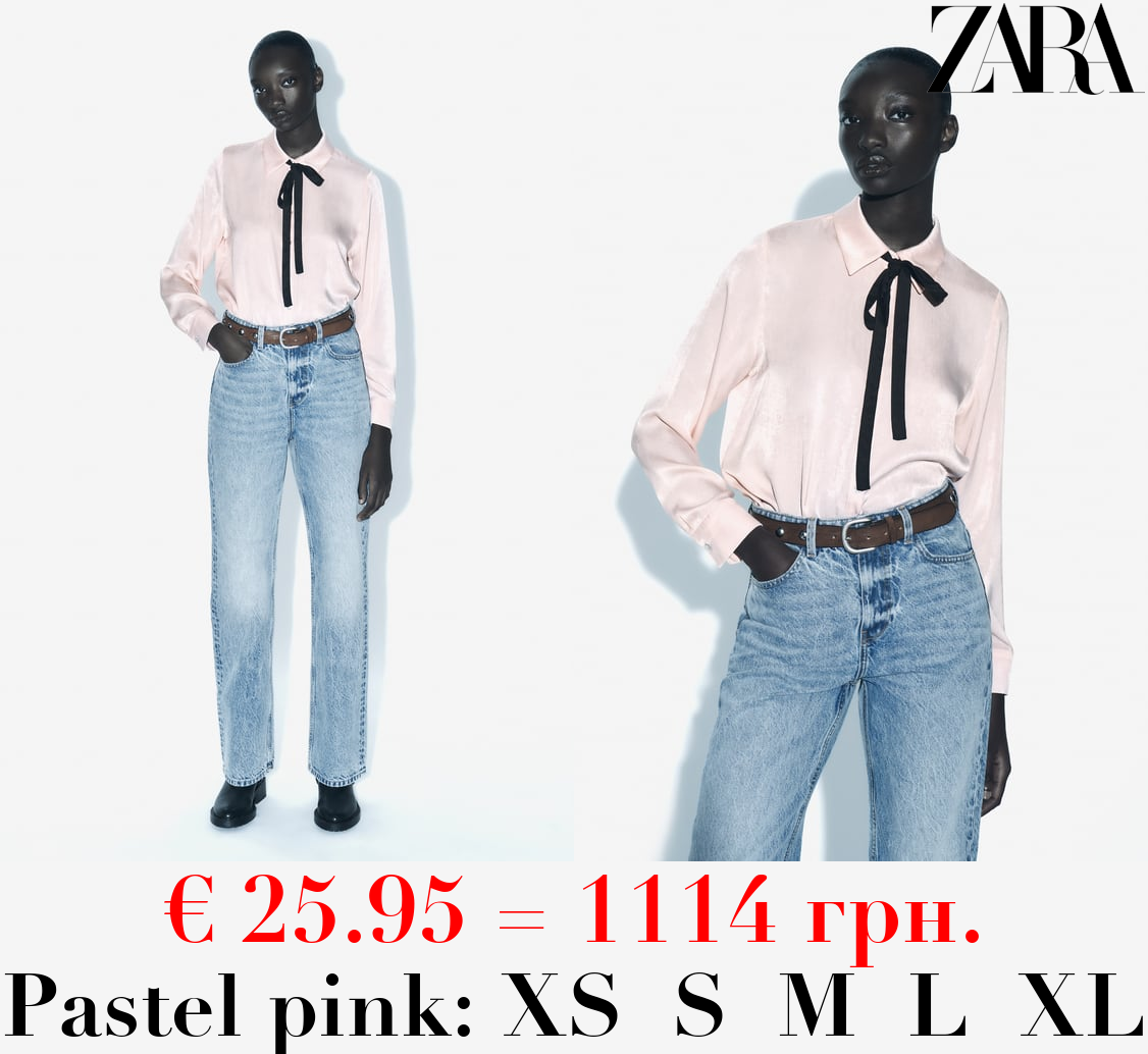 SATIN SHIRT WITH BOW