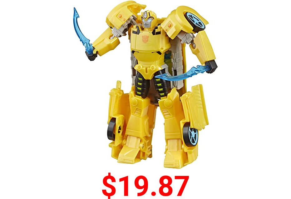 Transformers Toys Cyberverse Ultra Class Bumblebee Action Figure, Combines with Energon Armor to Power Up, for Kids Ages 6 and Up, 6.75-inch , Yellow