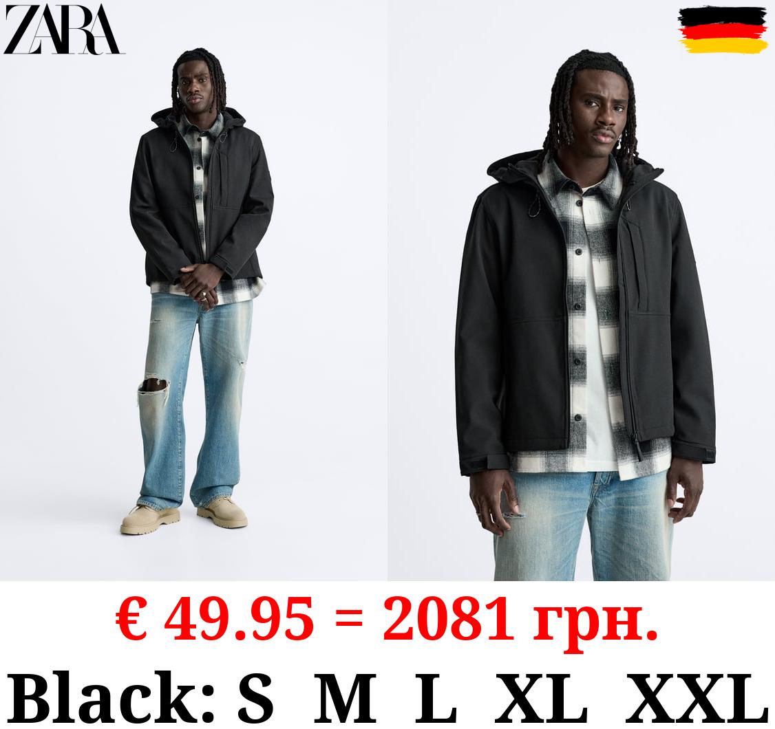 HOODED TECHNICAL JACKET