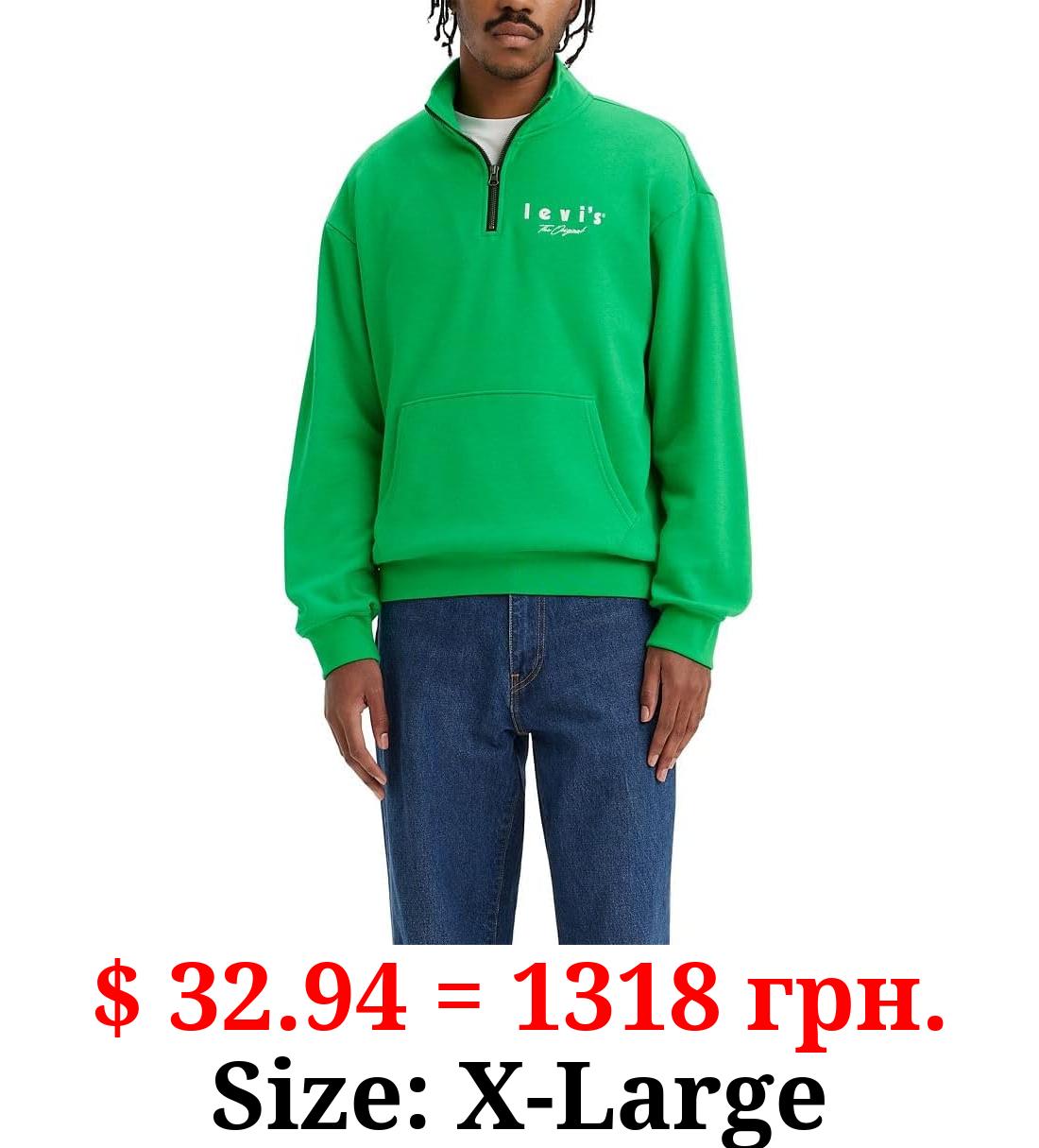 Levi's Men's Relaxed Graphic 1/4 Zip Pocket Hoodie