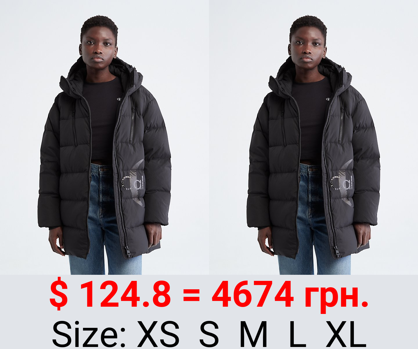 Oversized Down Logo Puffer Coat
