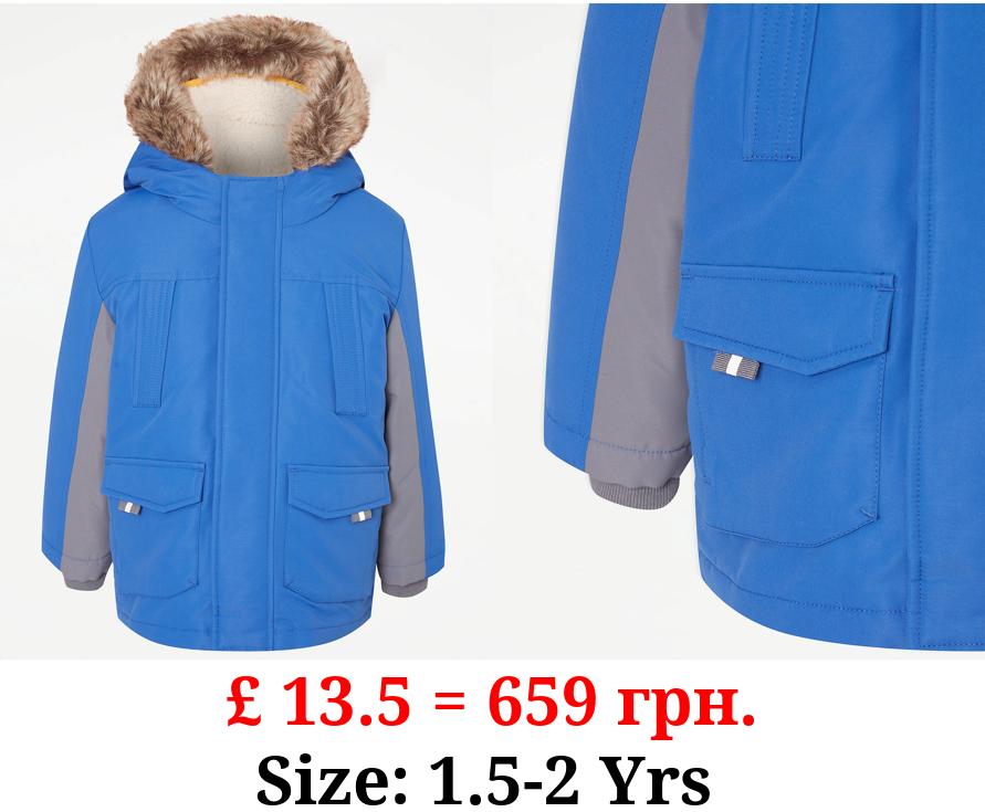 Blue Hooded Parka and Borg Jacket